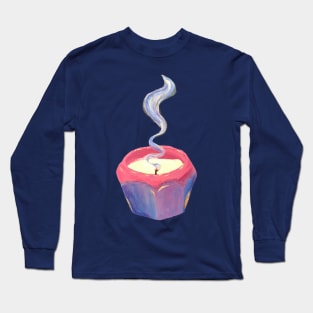 Candle with Smoke in Dusk Lighting Long Sleeve T-Shirt
